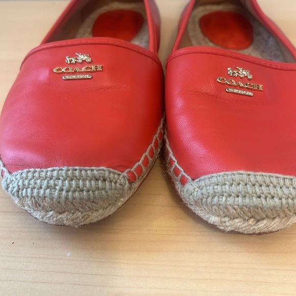 Coach leather orange shoes espadrilles “Rhodelle” - Picture 2 of 11